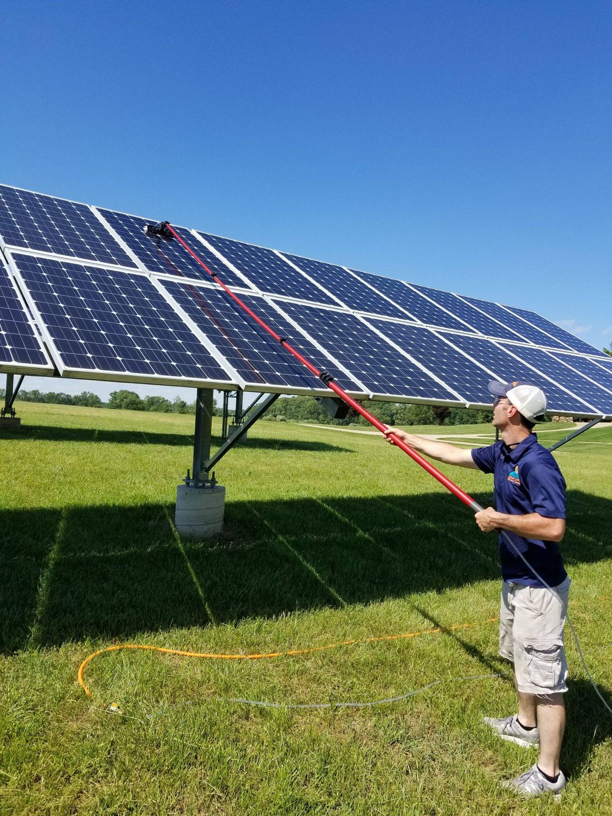 Solar panel cleaning